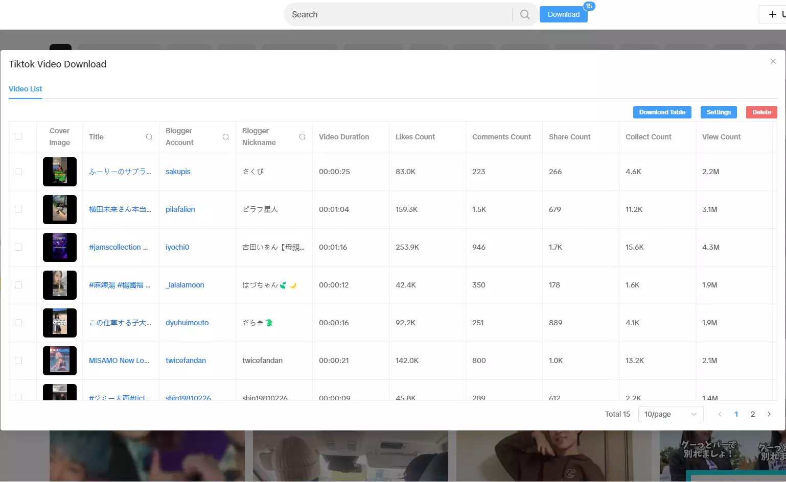 Tik Tok Material and Data Collection Tools
